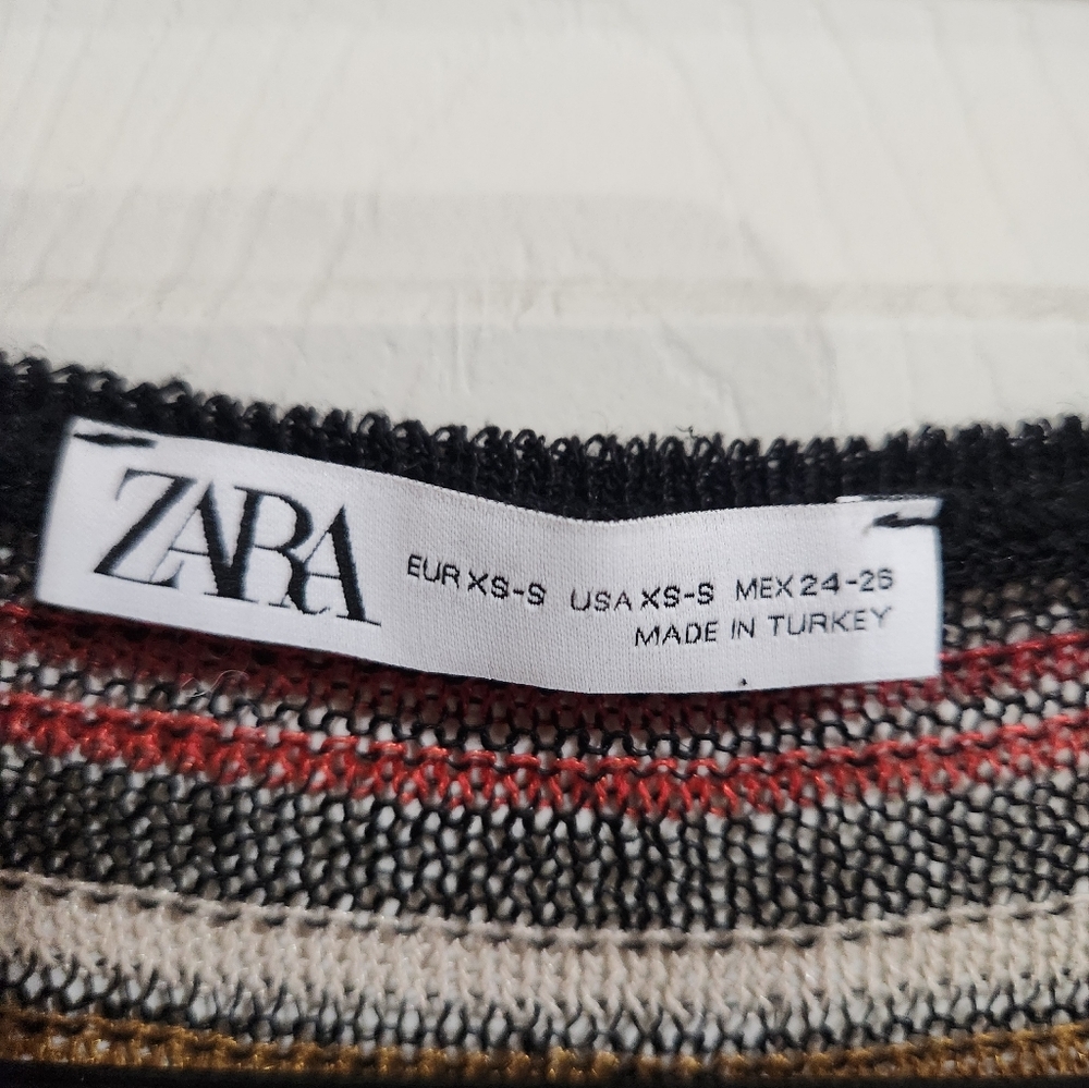 Zara knit Long Striped Tunic  Size XS-S   multi-coloured - Picture 5 of 11